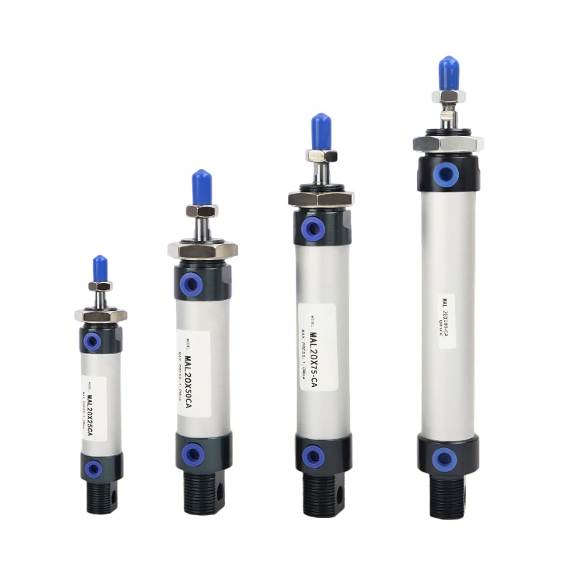 

Air Pneumatic Cylinders Double Acting Air Cylinder MAL Mini Bore MAL16 MAL20//25/32/40mm Stroke 25/50/75/100