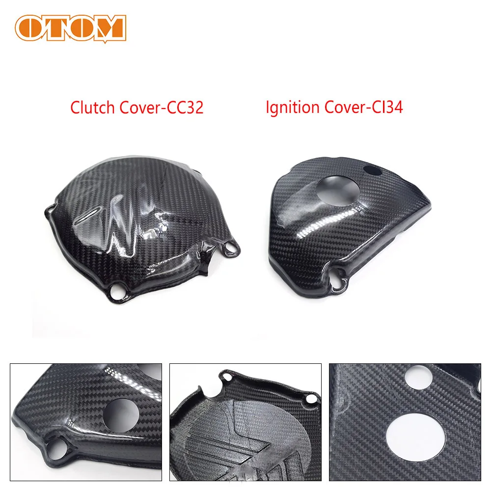 

OTOM Motorcycle Clutch Cover-CC32/Ignition Cover-Cl34 Protector Engine Guard Lid For KAWASAKI KX250F 17-20 Off-road Accessories