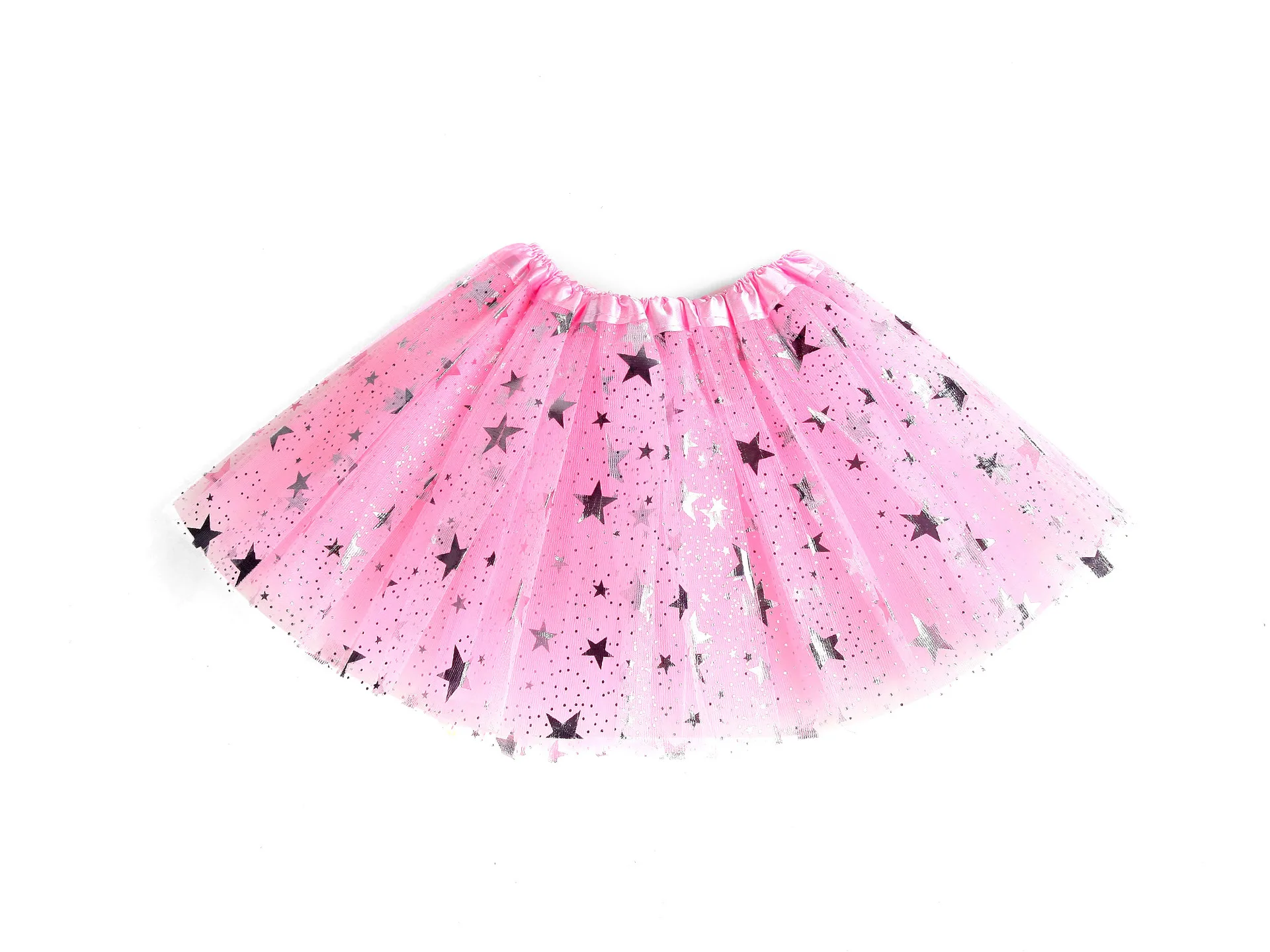 New Fashion Kids Girls Baby Tulle Star Sequins Princess Tutu Skirt Outfits Costume Bouffant Skirt Big Pentacle Net Gauze Skirt