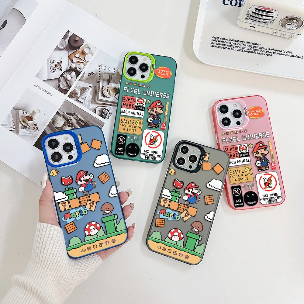 Classic Games Super Marios Phone Case for Huawei P30 P40 Mate 30 40 Pro Nova 7 Honor 50 Lens Creative Border Hard TPU PC Cover