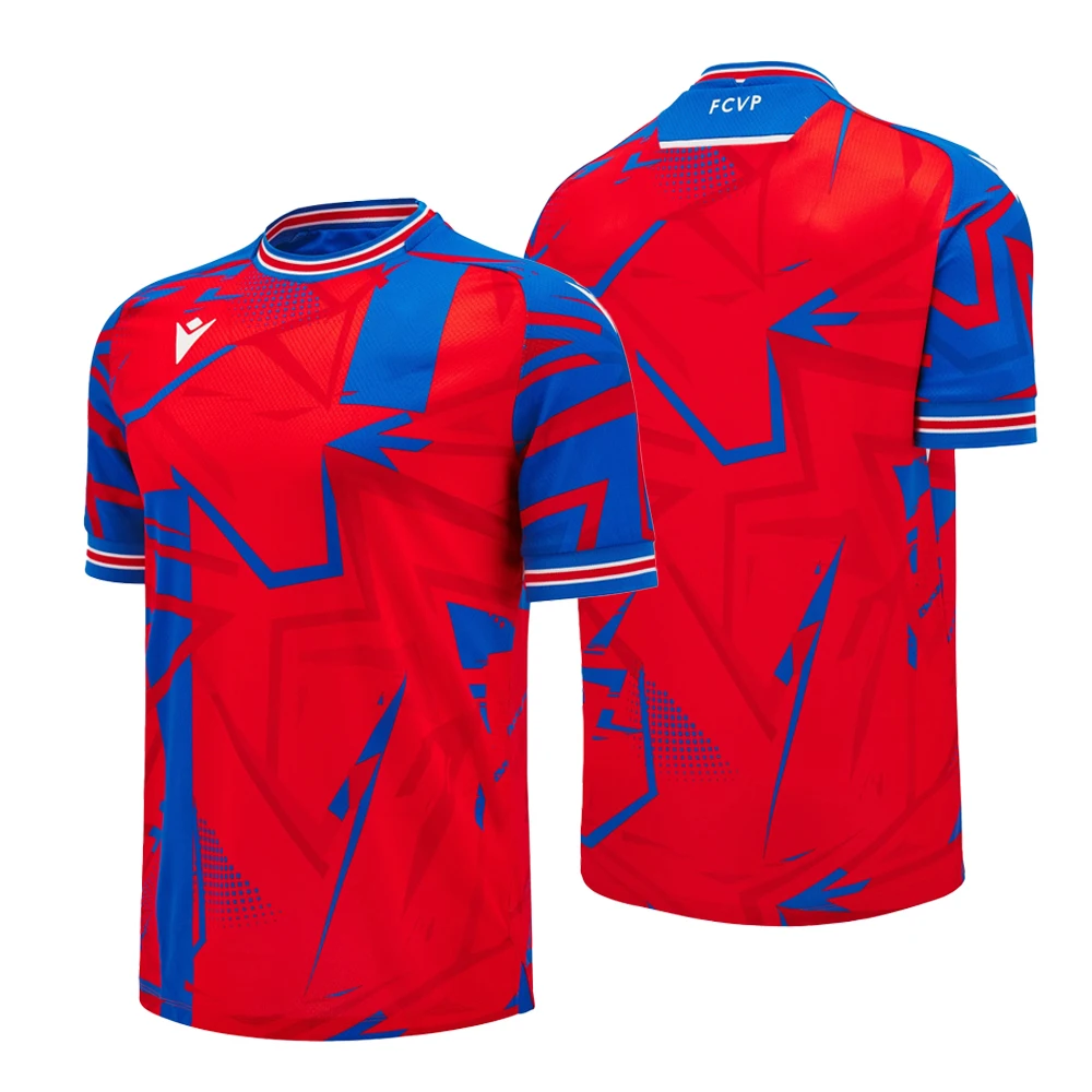 

Macron's Home And Away Jersey For 24-25 Season Red And Blue Featuring Modern Technology Fashion Trends And Cool Men's Clothing
