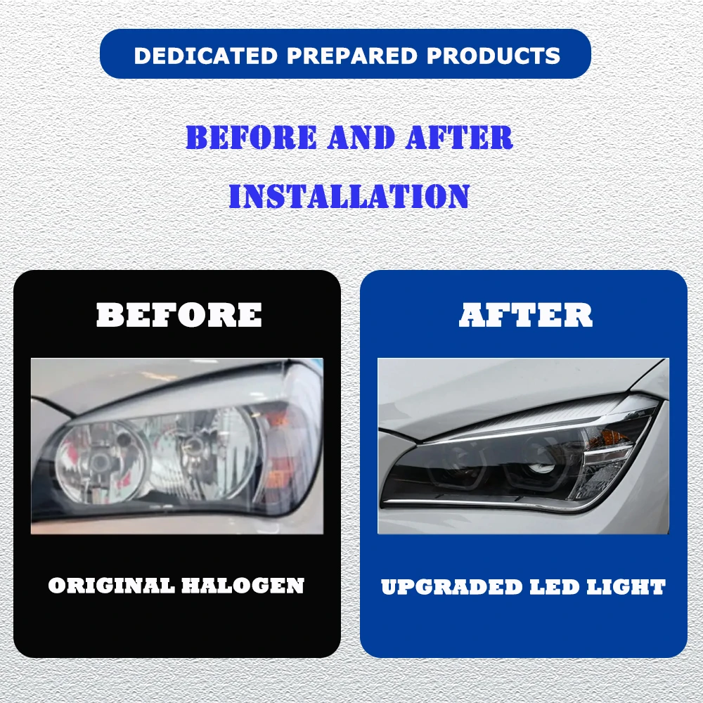 Hot Styling LED HeadLights for BMW X1 E84 10-15 New Style LED DRL Car Head Lamp Assembly Signal Auto Accessories Modified Lamp