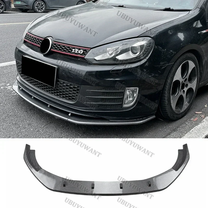 For Volkswagen Golf 6 MK6 GTI 08-12 Front Bumper Lip Custom Parts Front Chin Spoiler Splitter Protector Body Kits Factory Outlet view 3