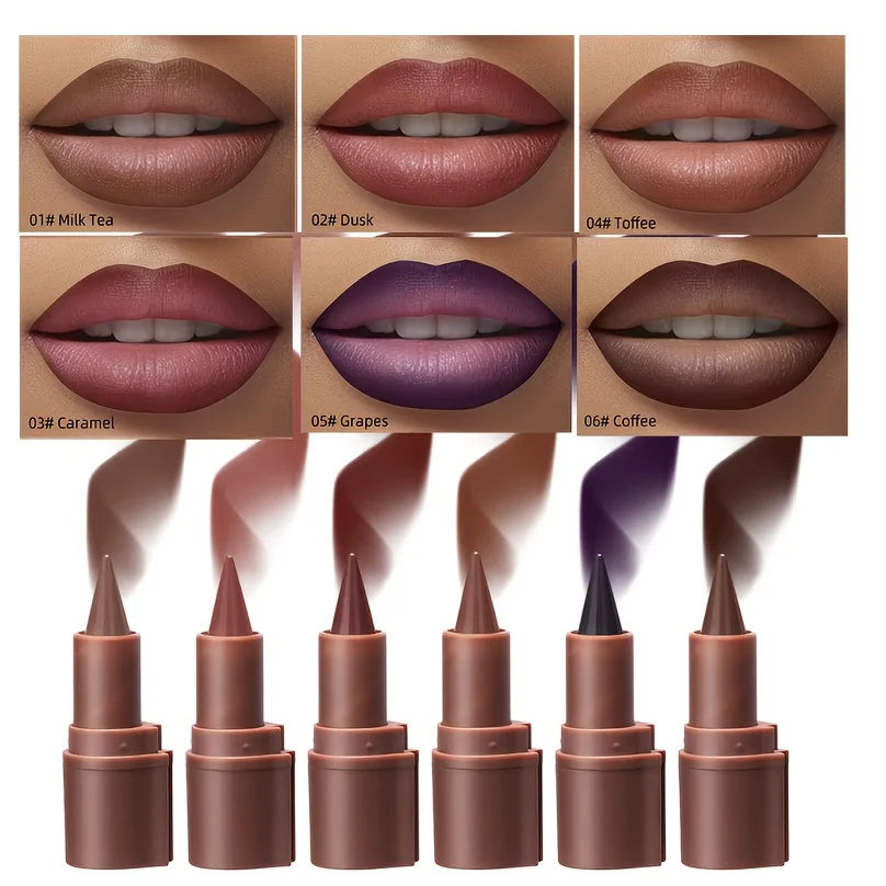 매트 립 메이크업 키트 방수 롱래스팅 립 라이너 레드 브라운 핑크 누드 톤 립스틱 세트
