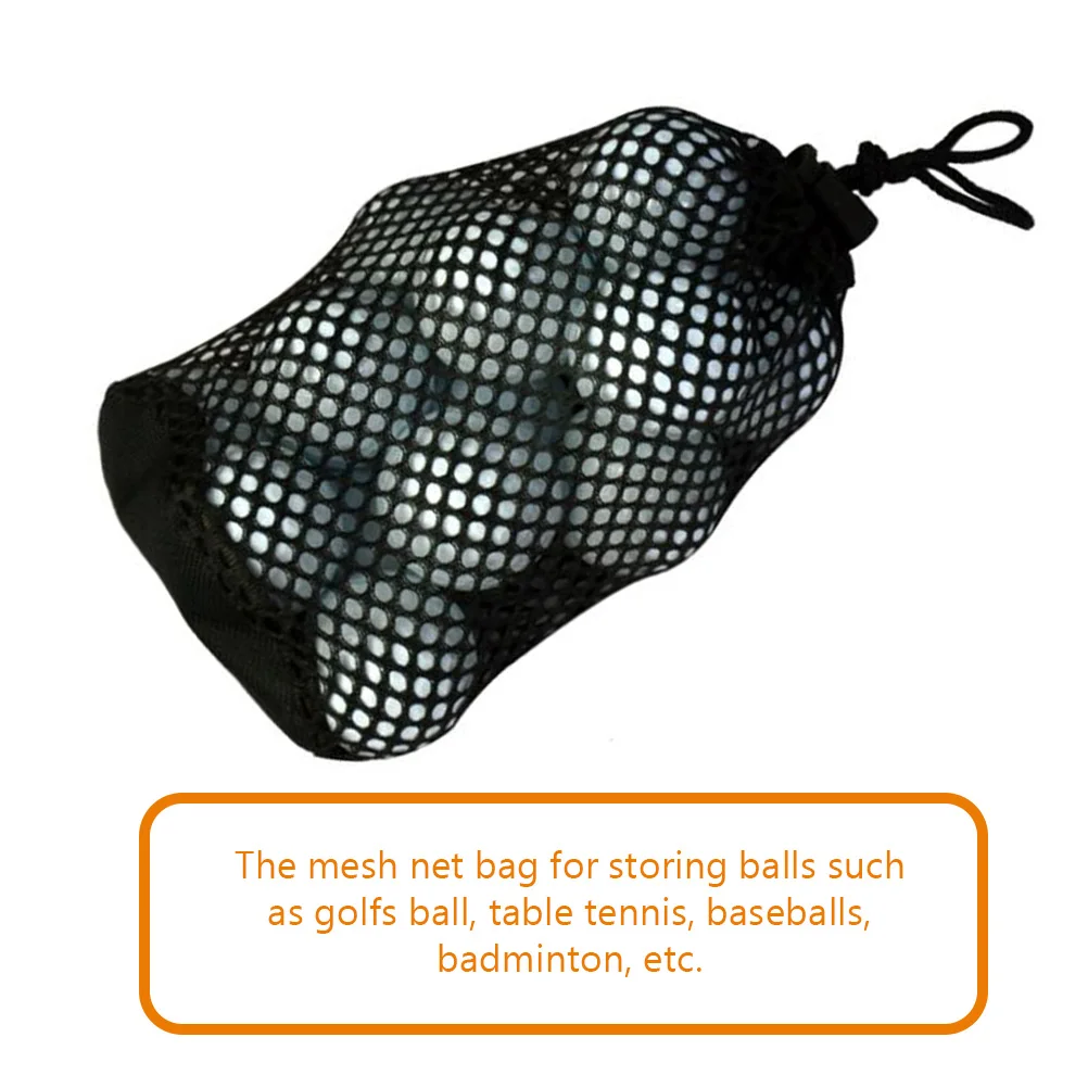 5Pcs Golf Ball Mesh Bag Compact Foldable Design Easy Carry Pouch for Golf Practice Tennis Training Ball Organization Sports Gear