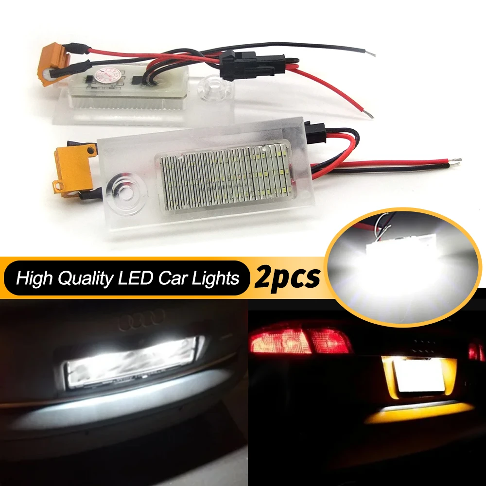 For 97-04 Audi A6 C5/4B Sedan Models Plug & Play LED License Plate Light Canbus Non-Displaying Fault Lights