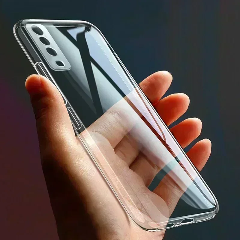 Coque de protection pour appareil photo pour VIcalculator Y11S Y12 Y12S Y20 Y20A Y20G Y20i Y20S Y20Xenon 2021, silicone souple et transparent, coque arrière antichoc