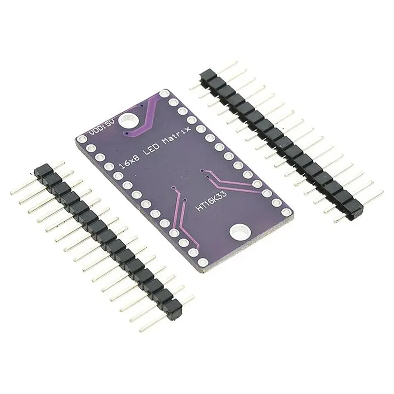 New Design~ HT16K33 16X8 LED Dot Matrix Drive Controller Module Digital Tube Driver Development Board
