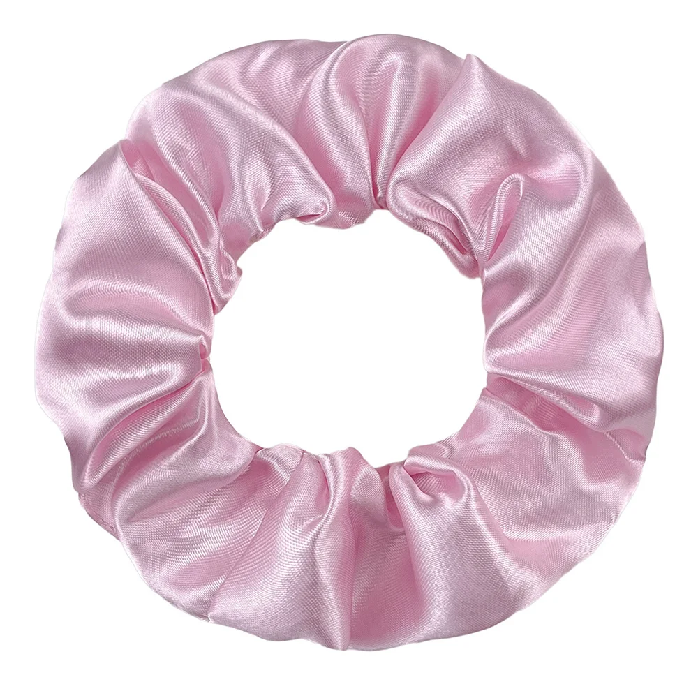 6/10/20pcs Pink Silk Hair Scrunchies Solid Color Elastic Hair Band  Women Girls Ponytail Holders Chic Hair Rope Hair Accessories