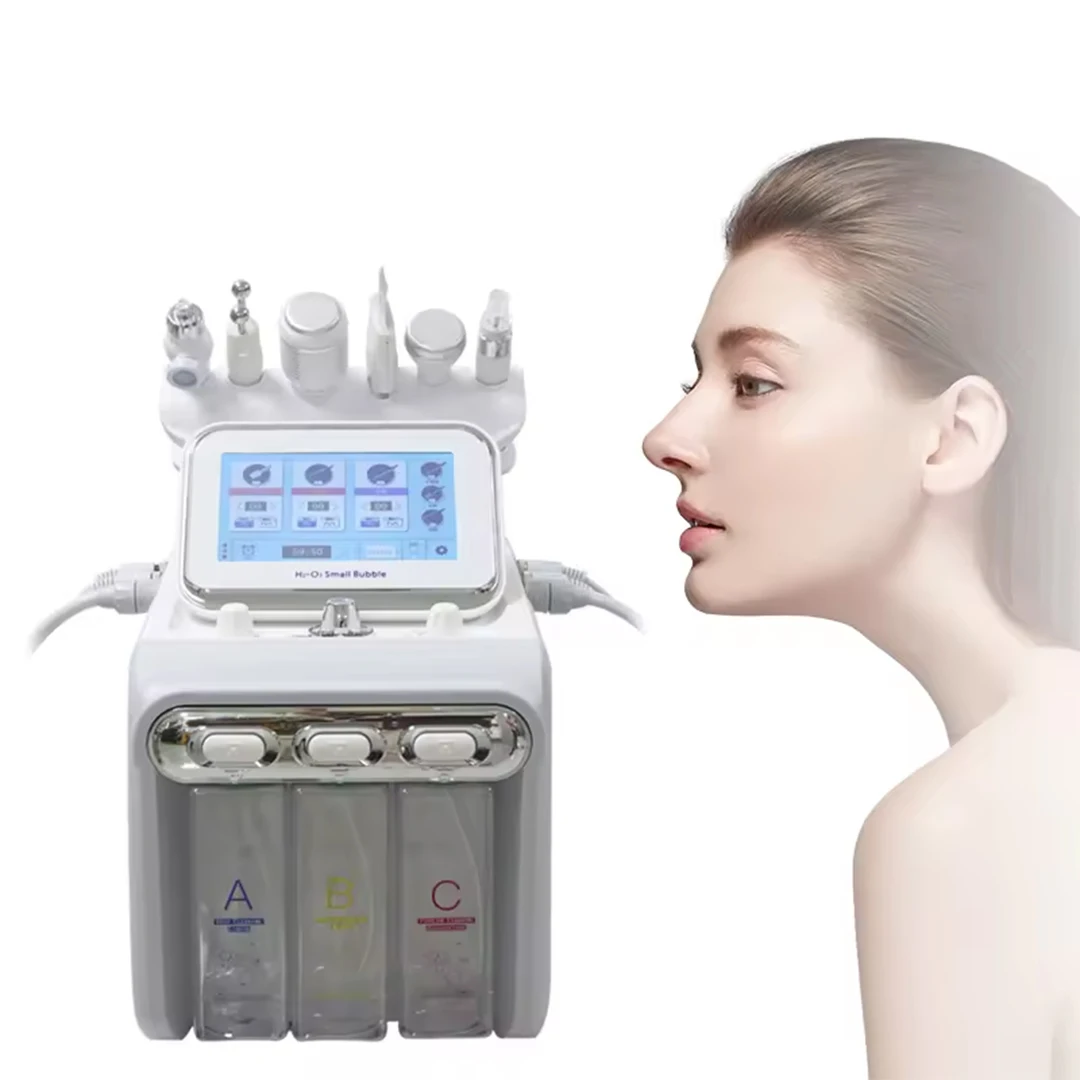 

6 in 1 Facial Oxygen Jet Peel Hydro Dermabrasion Pore Shrink Skin Care Blackhead Remover Face Cleaning Machine