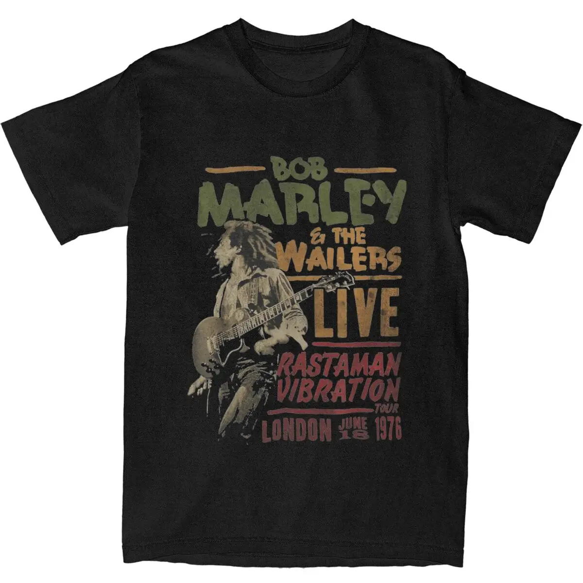 Men Women T-Shirt Wailers Live T Shirts Cool Bobed Retro Marleyed Summer Tees Street Style Casual Cotton Clothing Plus Size 6XL