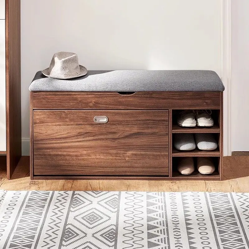 #￥Shoe Storage Ottomans Living Room Nordic Wood Modern Hotel Relaxing Step Stool Professional Stackable TabouretUnique Furniture