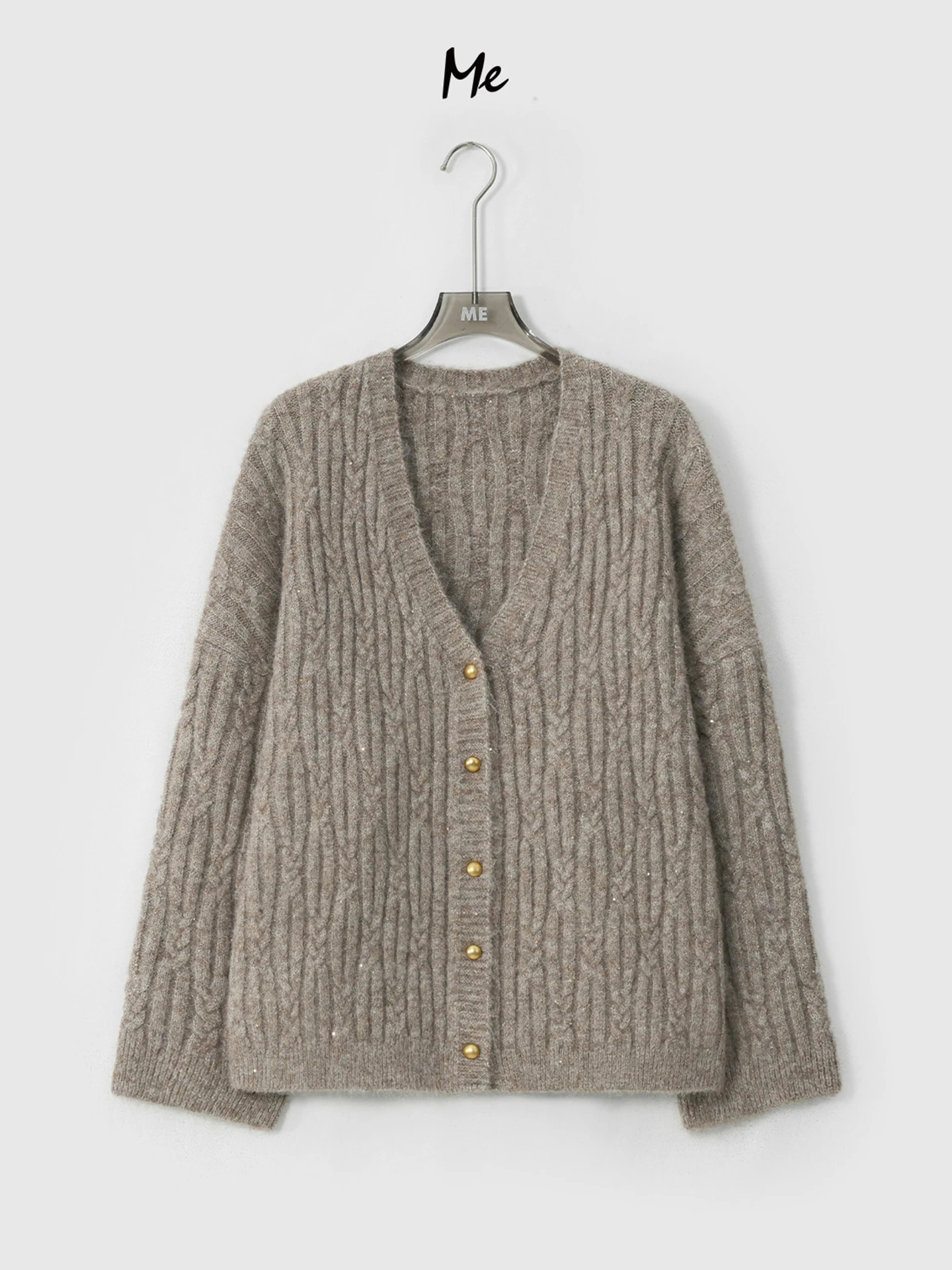 

Vintage Sle Knitted Sweater Floral Tead Mixed Wool Blend Versatile Comfortable Fit Women's Faion ME Gold Bean Star ...