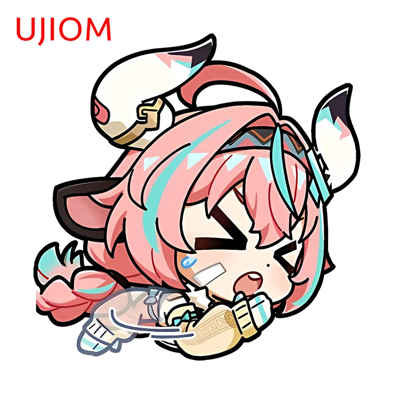 UJIOM Genshin Impact Varesa Lovely Waifu Wall Sticker Popular Amusing Sunscreen Graphics Decal Amusing Game Room Decoration