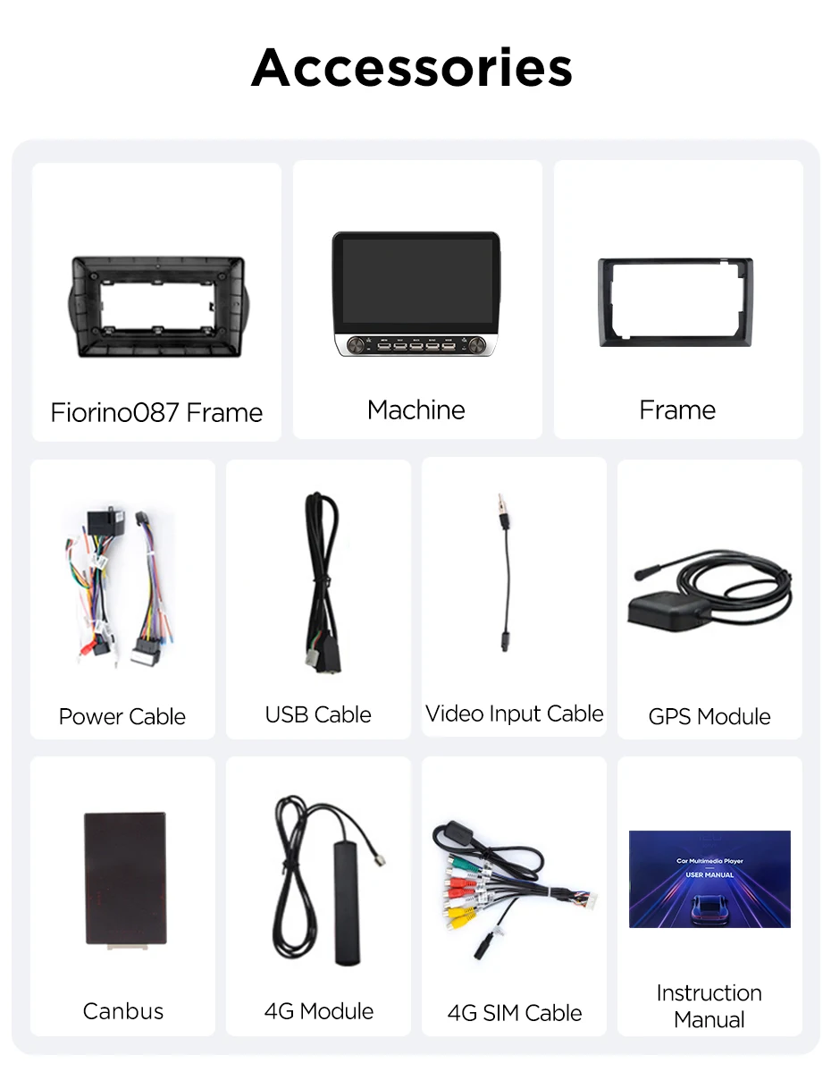 Junsun 10,1-Zoll-Autoradio für Fiat Fioririno für Bipper 2008-2017, kabelloses CarPlay, Android Auto, intelligente Systeme, IPS-Touchscreen mit physischen Tasten, DSP, GPS-Navigation, WLAN, DAB+, RDS, FM/RAM, BT, SWC, Plug-and-Play, 2DIN-Multimedia-Player – Detail 25