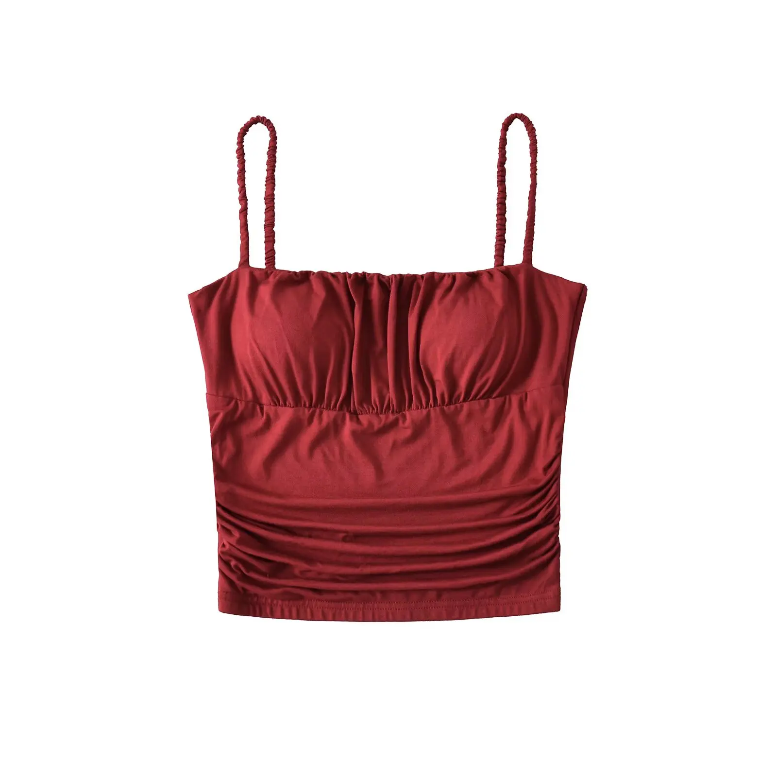 ey Pure Desire Sexy Girl Sle Bridesmaid orts Women's ort Sexy Bal Slim Fit Versatile Inner Wear Top with Pleats