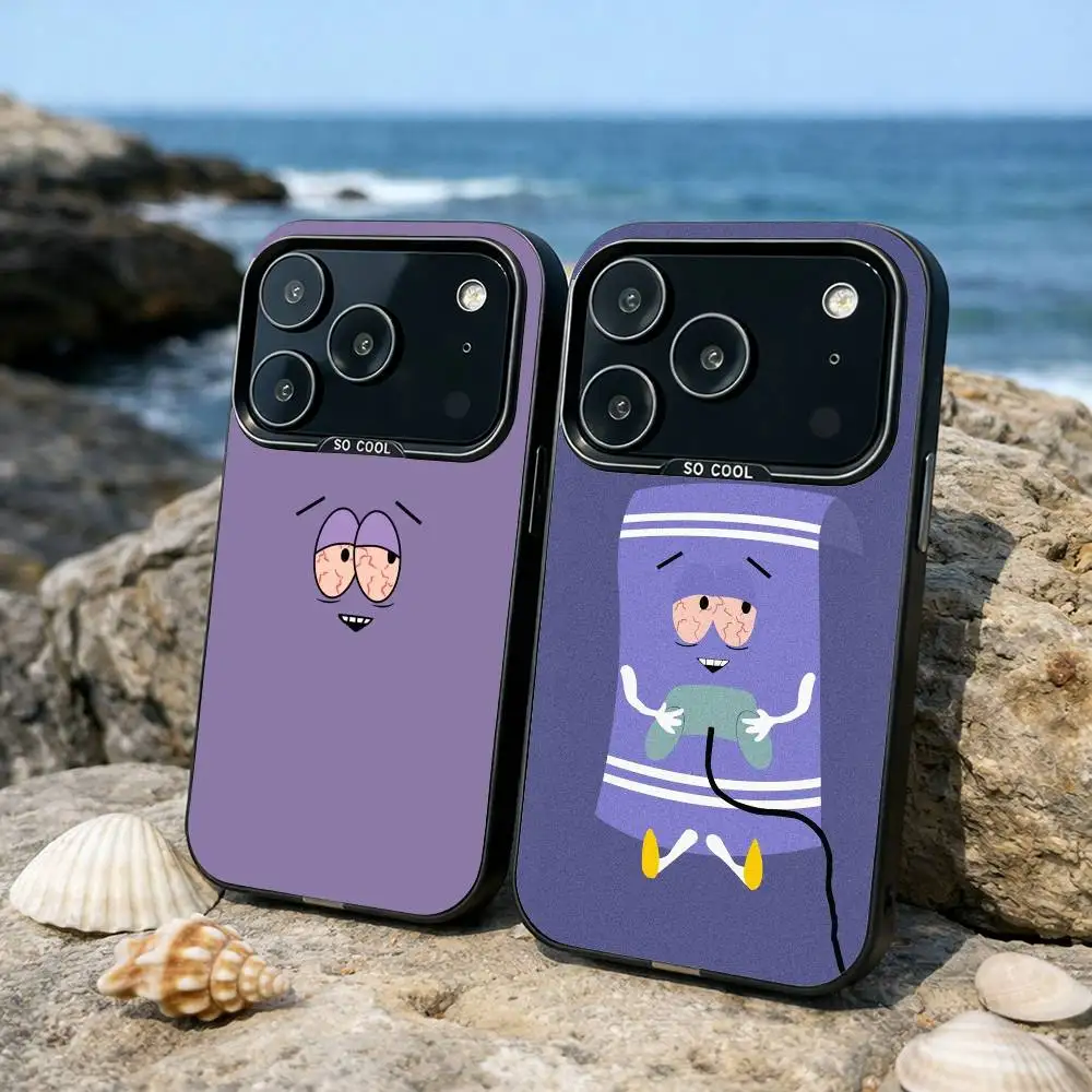 

S-South Park T-Towelie Phone Case For iPhone17,16,15,14,13,12,11,Pro,MAX White Matte Shockproof Cover