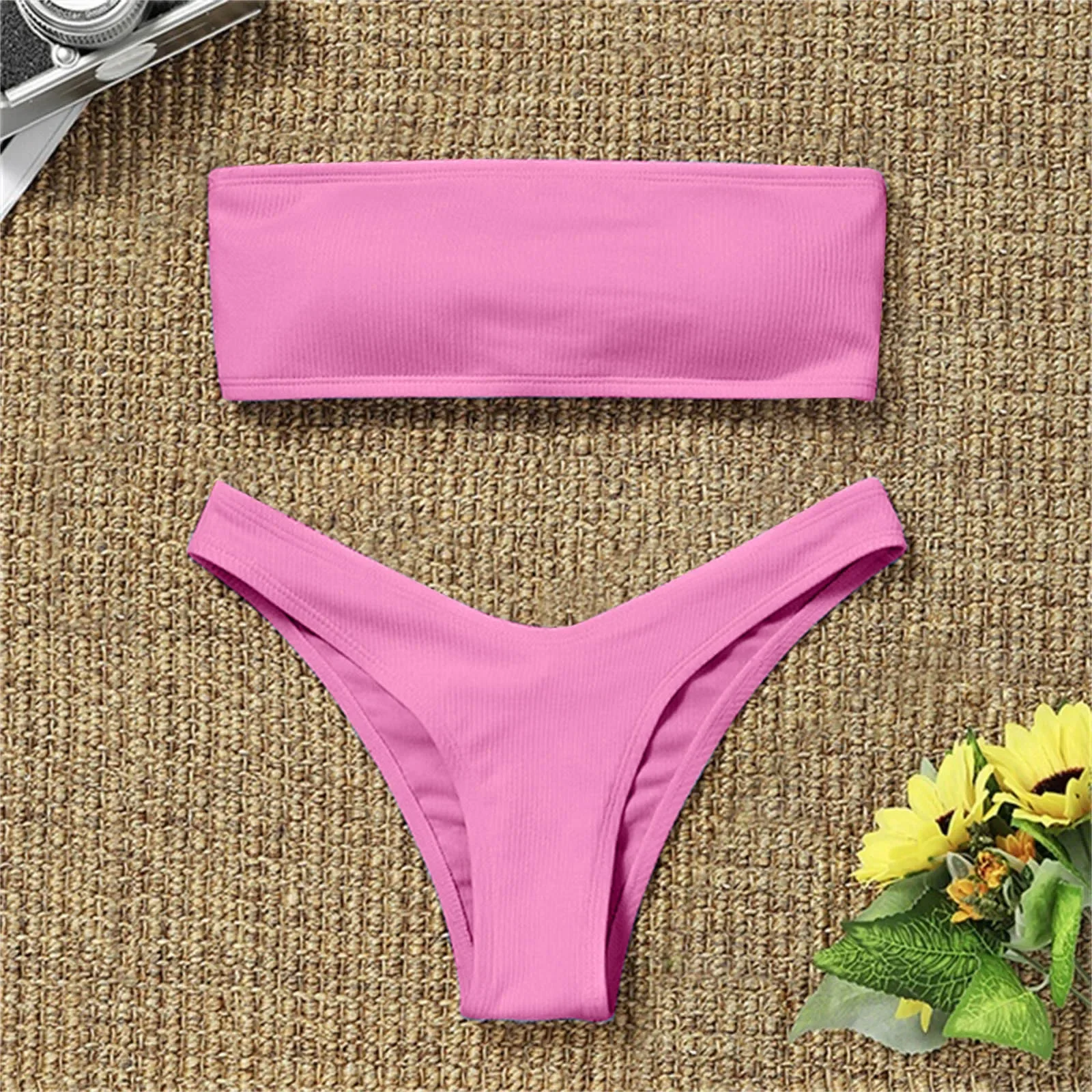 2024 Women'S Bikini Swimwear Tankinis Set Summer Beach Wear Swimming Two Pieces Swimsuits For Fine Woman Bathing Suit