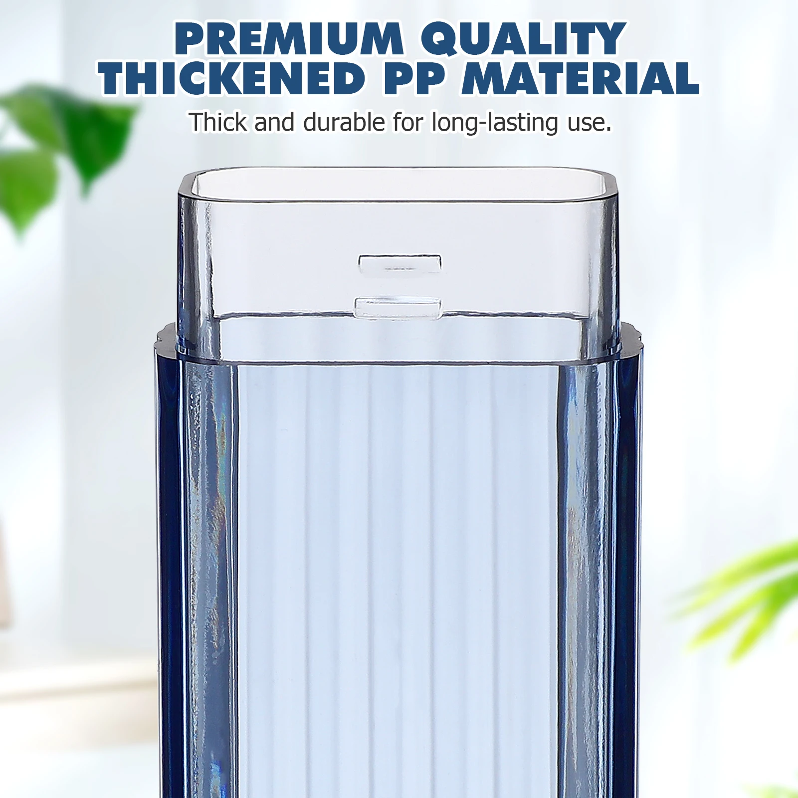

8 pcs Transparent Storage Boxes Thickened Pp Desktop Organizer Cases For Cotton Swabs Toothpicks Floss Picks Bathroom Containers