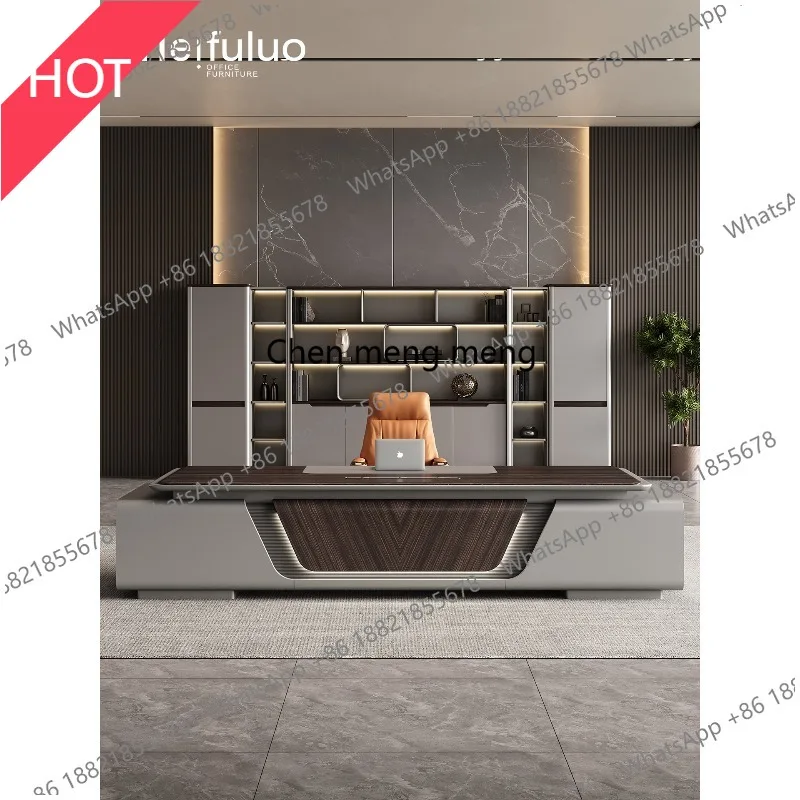 A49 Boss table Light luxury supervisor Chairperson President manager Office table Lift large desk Modern and simple