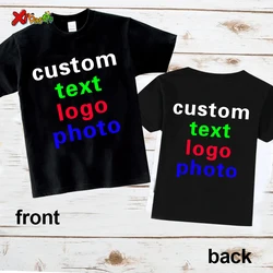 Custom Kids T-Shirt Personalized Logo Photo Customizable Short Sleeve Top for Boys Girl