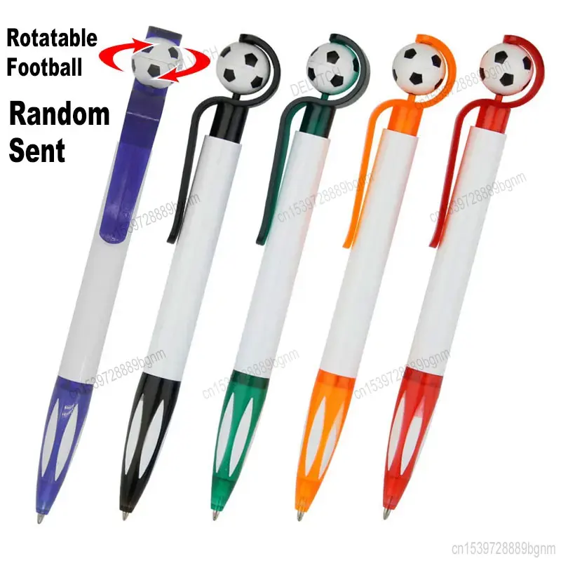 3/5/10/20/30/50Pcs Set Creative Rotatable Football Ballpoint Pen 1.0mm Tip Business Signature Ball Pen Office Wrting Stationery