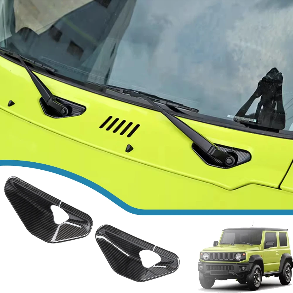 

Car Front Windshield Wiper Base Decoration Cover Sticker Frame for Suzuki Jimny JB64 JB74 2019-2024 Auto Exterior Accessories
