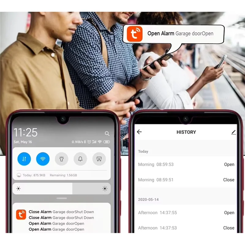 

REPLA-Tuya Wi-Fi переключатель гаражных ворот 280-915 МГц многочастотный приемник управления AC 85-250 В универсальный с 433 МГц
