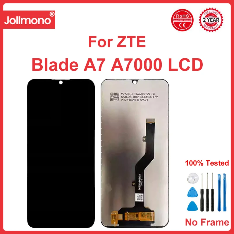 For ZTE Blade A7 A7000 LCD Display And Touch Screen Digitizer Sensor Assembly With Tools For ZTE Blade A7 2019 LCD With Frame