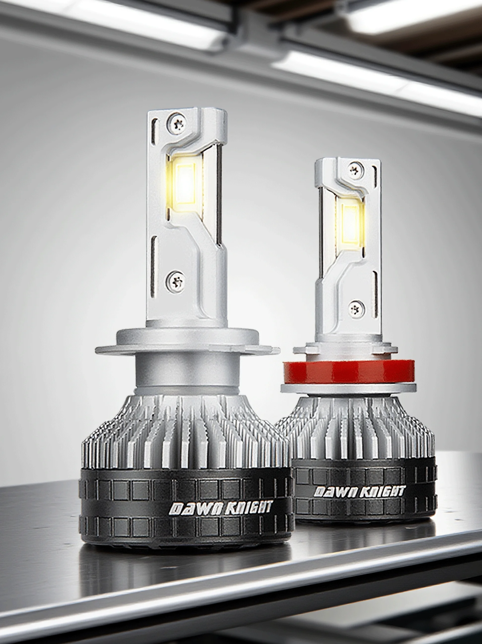 DAWN KNIGHT K9C H11 H7 H4 Bardzo mocna przednia lampa samochodowa LED 6000K 4300K Wydajny system chłodzenia H1 HB3 HB4 Światła 12V 2 szt. — 2