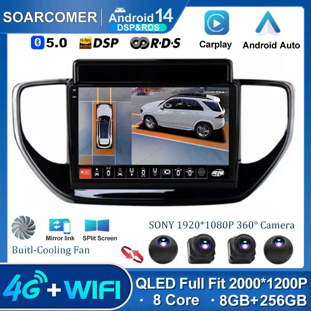 

Android 14 For Hyundai Solaris 2 II 2020 - 2021 Car Radio Multimedia Video Player Navigation GPS Carplay No 2Din 2 Din DVD