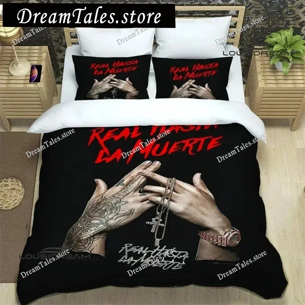 Hiphop Rapper Anuel AA Sheets Quilt Covers Bedding Dormitory Sheets Bedding Set Soft Warm Bedding Set Home Textileextile369