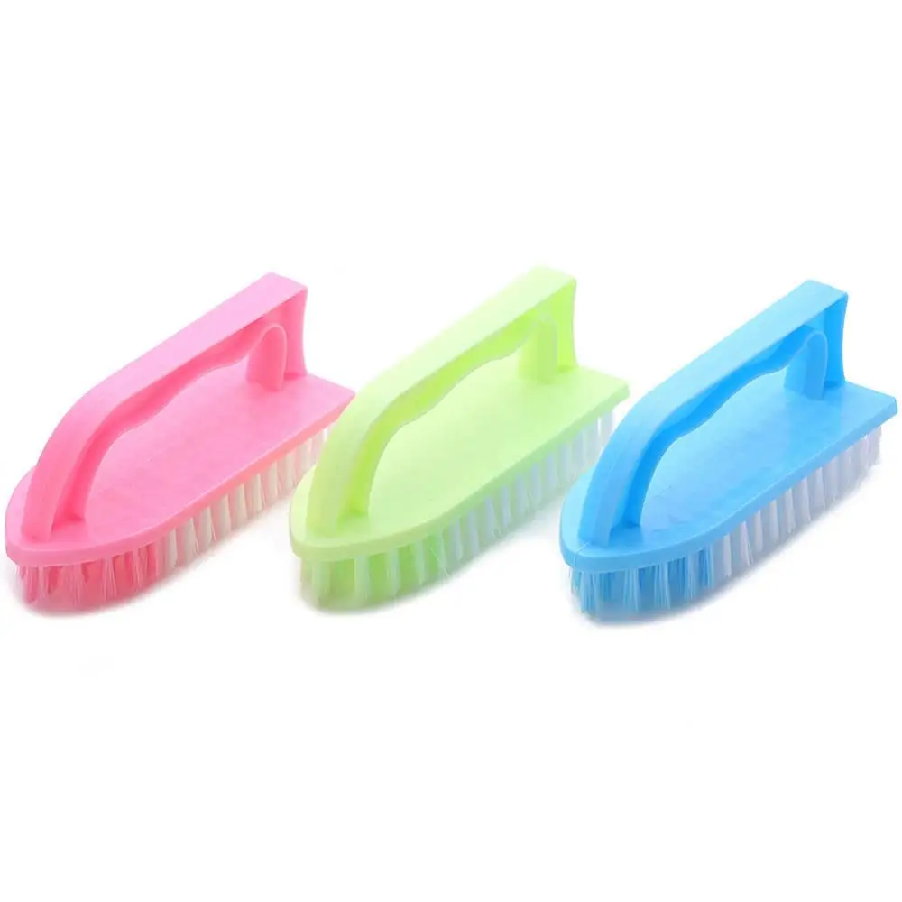 Plastic Scrubbing Brush Stiff Bristle Handle Cleaning Clothes Shoes Pan Tool Household Merchandises Laundry Products