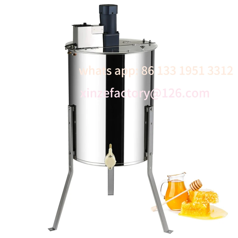 

Настраиваемый электрический экстрактор меда, 4/8 рамок, спиннер для меда из нержавеющей стали, регулируемая высота для извлечения пчеловодства