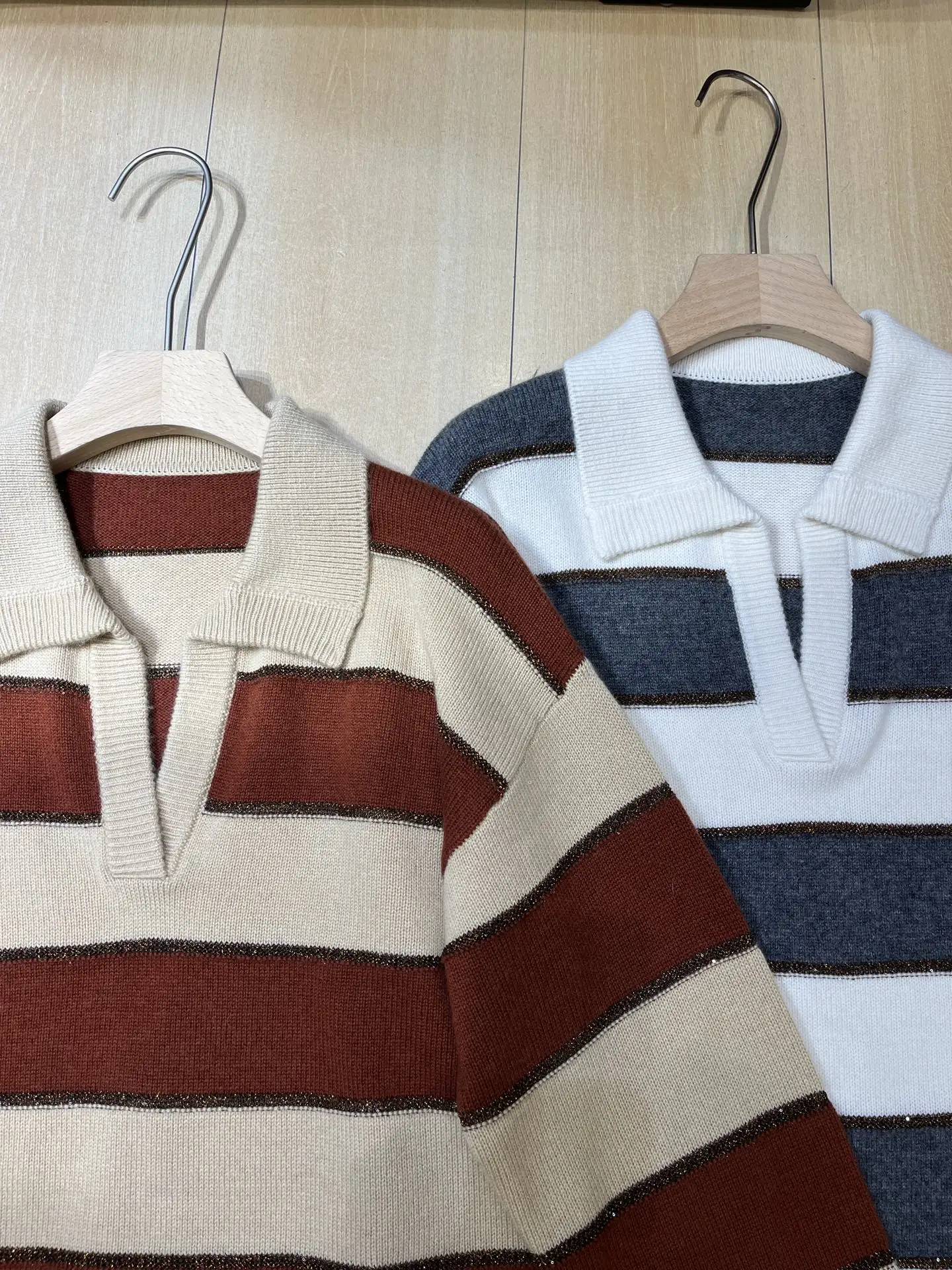 Kadın Çizgili Yaka Kazak – Son - Cashmere Sweater Formal incelemesi ve fiyatı