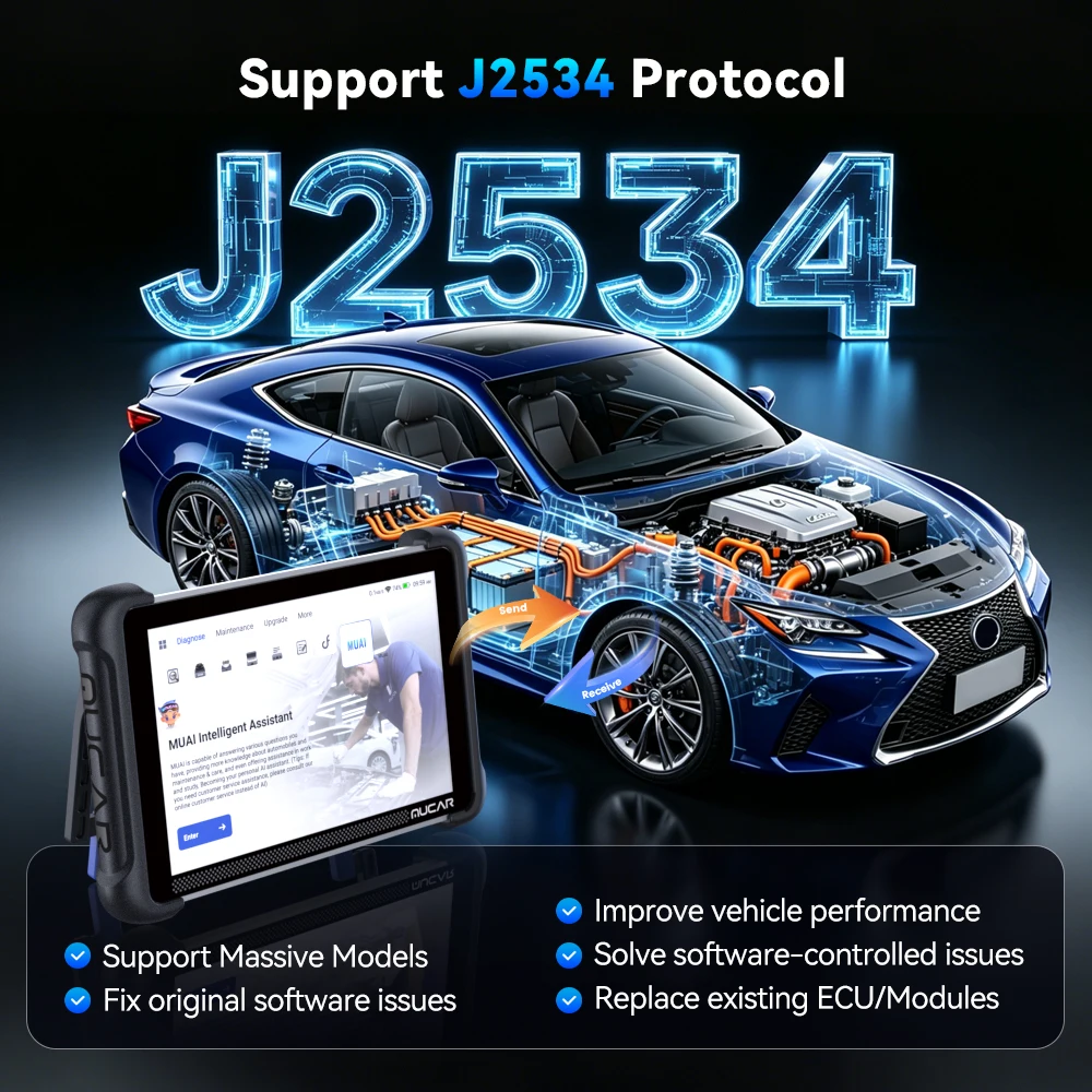 MUCAR 892BT Pro AI OBD2 Diagnostic Tool Topology Mapping 35 Service ECU Coding Bi-directional Car Scanner Lifetime Free Update view 3