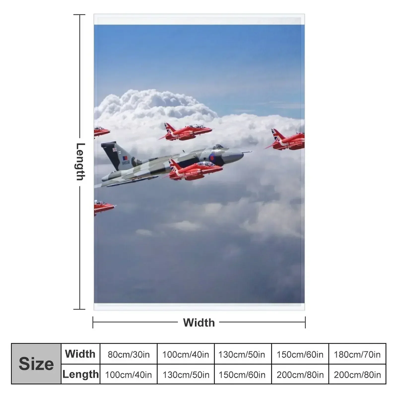 Final Vulcan Flight With The Red Arrows - 3 Throw Blanket Polar Blankets For Bed for sofa Stuffeds Luxury Brand Furry Blankets