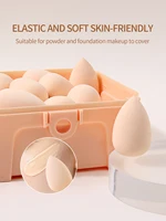 25Pcs Mini Beauty Makeup Sponges Soft Wet Dry Use Cosmetic Sponge With Storage Case For Foundation Concealer Blending 3