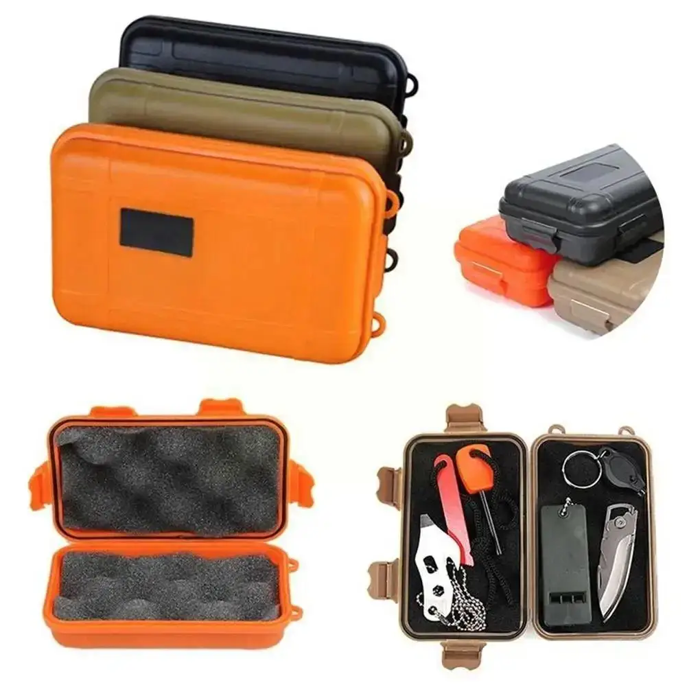 

Outdoor Tools And Camping Travel Small Waterproof Box Survival Storage Kit Shockproof Sealed Containers Fishing Pressure-pr J1d6