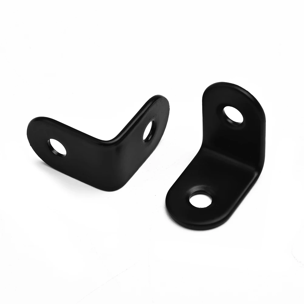 Joint L Shaped Brackets Right angle Stainless Steel Support With Screws Accessories rust Black DIY  Joint L Shaped