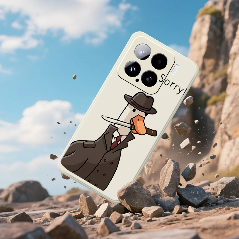 오리 탐정 스타일 전화 케이스 샤오미 미 15 울트라 미 14T 13T 11T 프로 커버 샤오미 미 13T 프로 미 11T 프로 실리콘 케이스