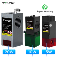 Tyvok 5W Laser Module for CNC Engraver 20W Laser Module High Power Cutter DIY Tools 450nm TTL/ PWM Blue Light 10W Laser Head