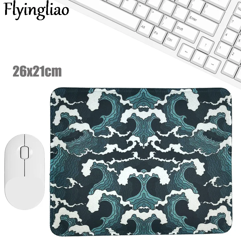 Kanagawa wave Creative Office Keyboard Pad Kawaii Laptop Mouse Mat Anti Slip Desk Mats Custom Desk Pad Mouse Pad Wrist Rest 