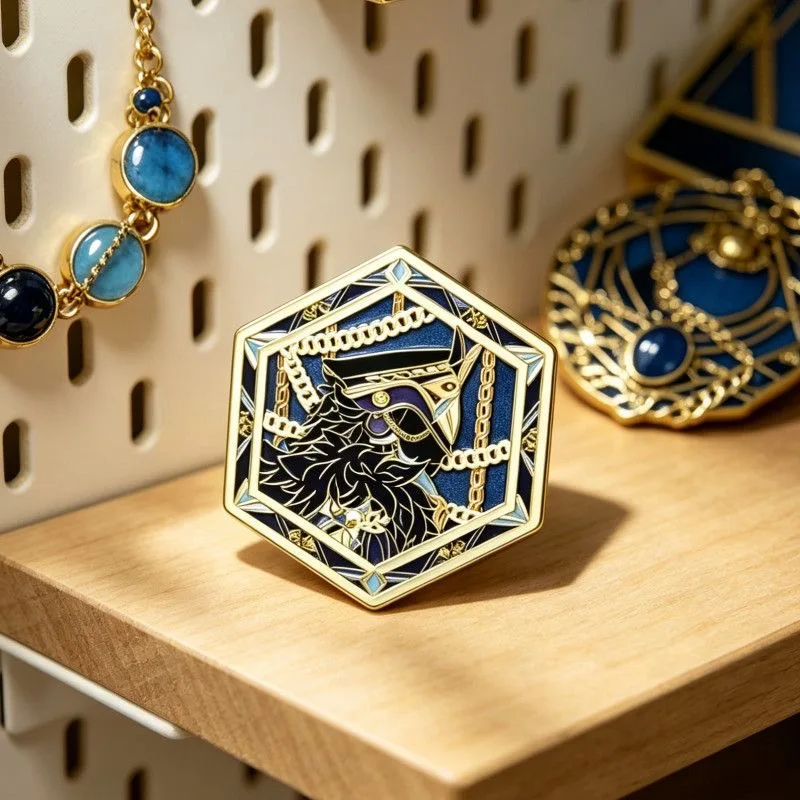 Genshin Impact Arlecchino Cosplay Abzeichen II Capitano Colombina Sandrone Pins Anime Ornament Halloween Party Kostüme Requisiten – Detail 11