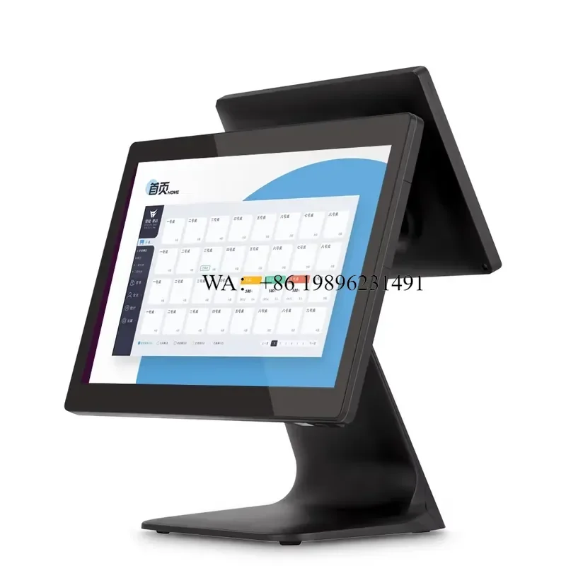 Touch Screen windows Pos Software Cashier Dual Screen Pos Terminal System for Restaurant