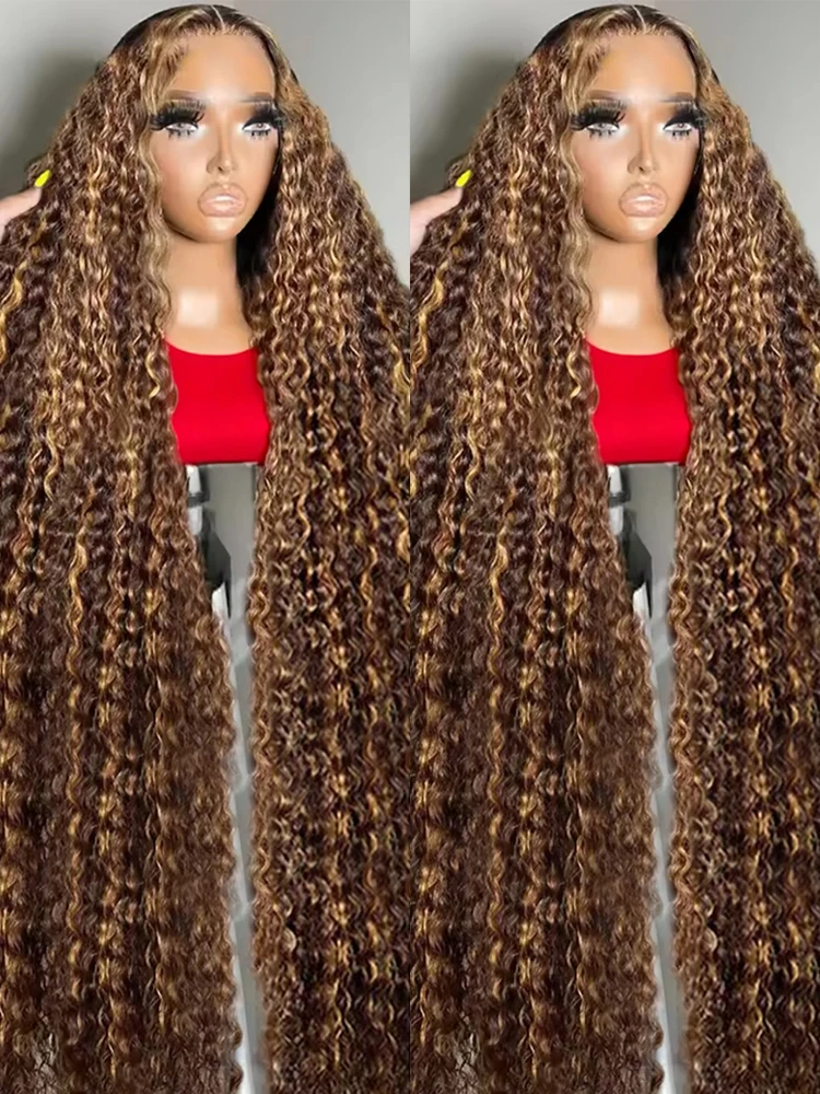 

Бирманский кудрявый парик с медово-русым омбре и мелированием, 13x6, с эффектом водной волны, из натуральных волос, 250% густота, влажный и волнистый, 13x6 HD, полностью фронтальный парик с кружевной основой