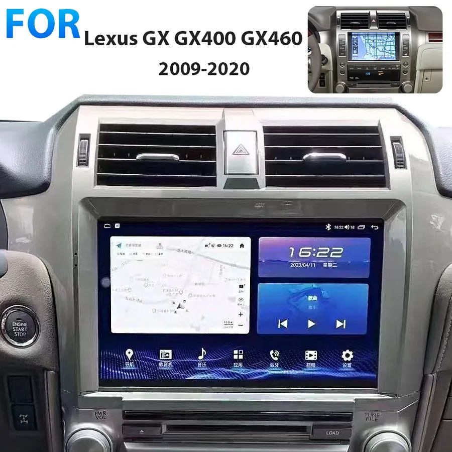 

11.6inch Android Screen Head Unit For Lexus GX400/460 2010-2020 4G Carplay GPS Navigation Radio Stereo Multimedia Video Player