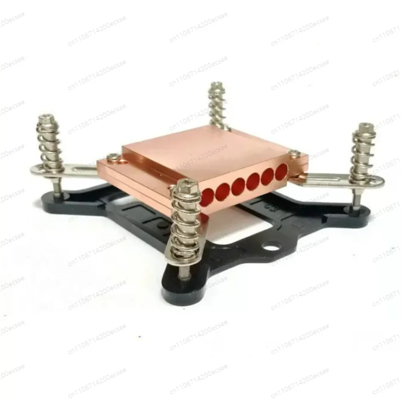 6-hole Heat Pipe Clamp Plate. Copper Block for Heat Pipe Clamp Plate Can Accommodate 6 6mm Diameter Heat Pipes