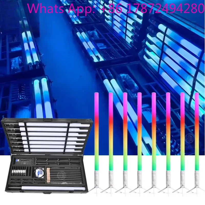 

New Arrival Wifi App Battery Powered Wireless 360 Degree RGBWA Pixel LED Tube Bar