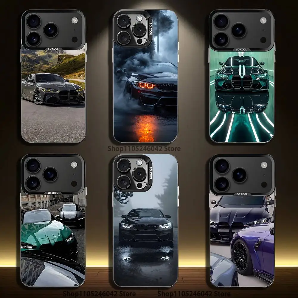

Cool Sports B-B-m-w-ES Car For iPhone 17,16,15,14,13,12,11,Mini,Pro,E,SE4,XS,MAX Black Shockproof Candy Matte Cover